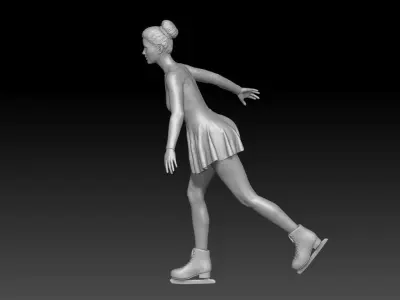 figure skating girl 1 3D print model