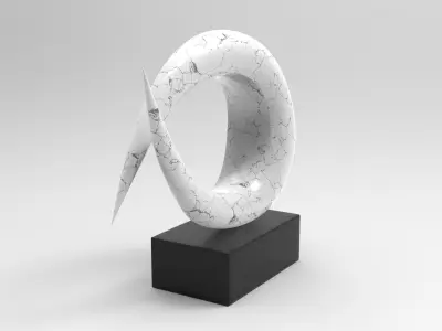 Kamisu Vase Low-poly 3D model
