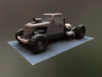 Tow Truck Big Brat Low-poly 3D model