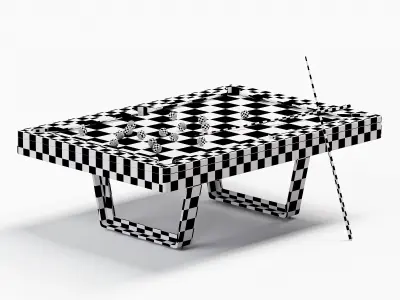 Presentation du billard Low-poly 3D model