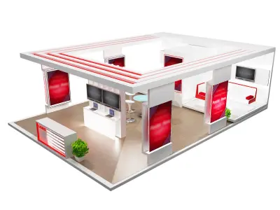 Booth Exhibition Stand a48 3D model