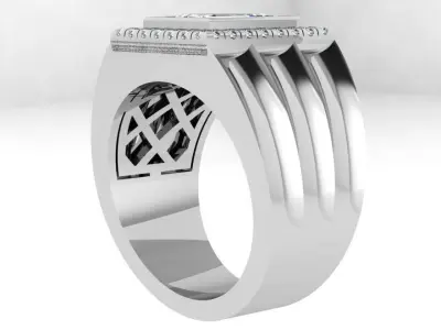 Square Halo Ring 4517 3D print model