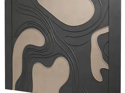 Decorativ panel wave 14 3D model