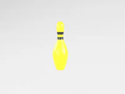 Bowling Pin v1 004 Low-poly 3D model