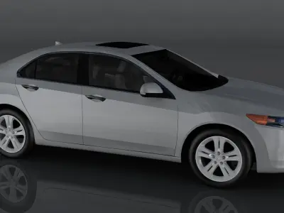 Acura TSX 2009 Low-poly 3D model
