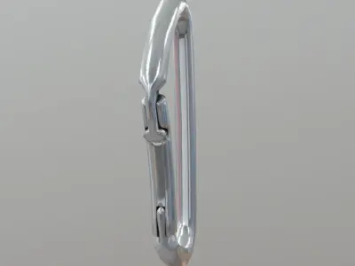 CC0 - Carabiner metal Free low-poly 3D model