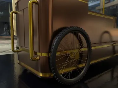 Food Cart Free low-poly 3D model