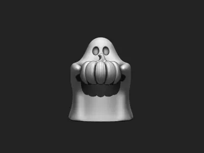 Ghost Pumpkin Halloween - 3D STL File for 3D Printing - Decor 3D print model