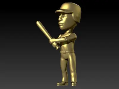 Baseball Player Pendant 3D print model
