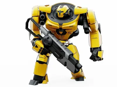DOOM FIGHTER V-5  Rigged for Unreal Engine - Unity - MIXAMO 3D model