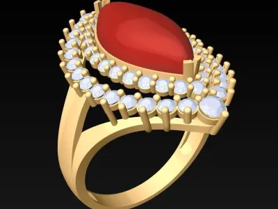 Diamond Ring - Womens Rings - N2193 3D print model