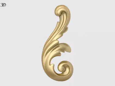 Acanthus Leaf Scroll Free 3D print model