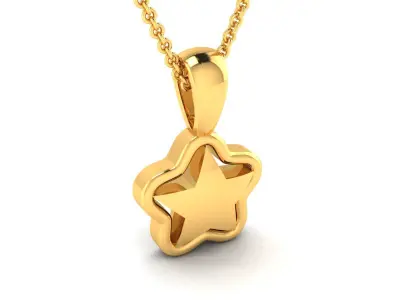 Women Star Pendant 3dm STL OBJ FBX Render Details 3D print model purchase