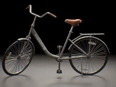 3 Bicycles bicycle Low-poly 3D model