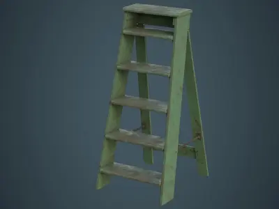  Step Ladder 3B Low-poly 3D model