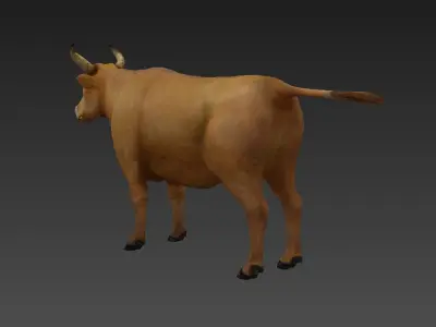 animal cow  Low-poly 3D model