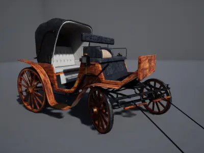 The Carriage 01 Low-poly 3D model