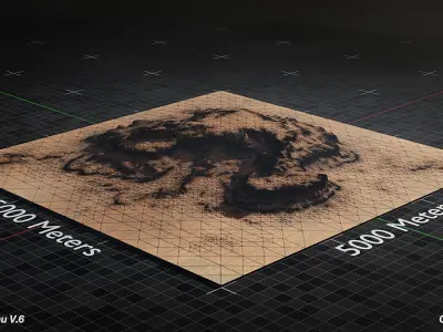 Desert Plateau Medium Version 6 3D model