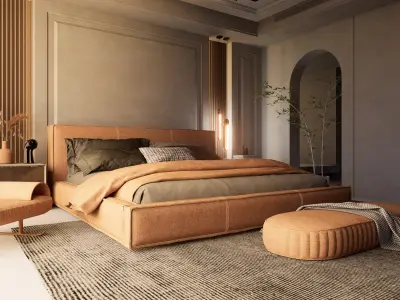 Cozy Bedroom Interior Scene 3D model
