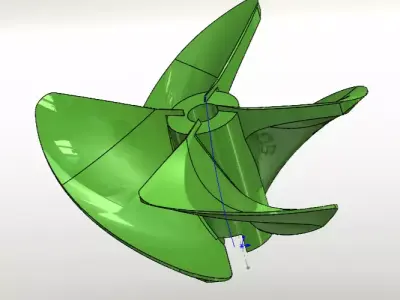 Propeller for a boat 47x4x4 3D model