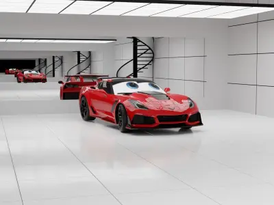 Car Animation Low-poly 3D model