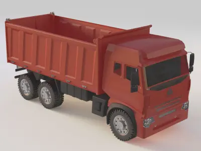 truck vehicle logistics diesel heavy transport power semi  3D model