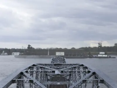 Multi-span Rail cum Road Bridge 3D model