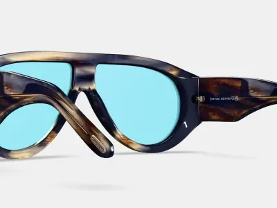 TOM FORD BRONSON DARK HAVANA BLUE 3D model