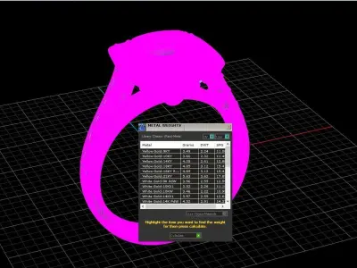 Luxury Cushion Square ring 3D print model
