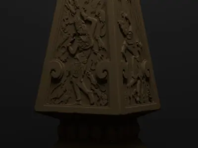 Indiana Jones Temple of the Forbidden Eye Obelisk  3D model