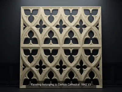 Paneling belonging to Carlisle Cathedral 1842  Vol1 3D Model Collection