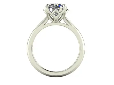 Diamond Wedding Ring R1 3D print model