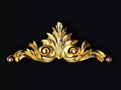 Central decor ornament for furniture 3D model 407