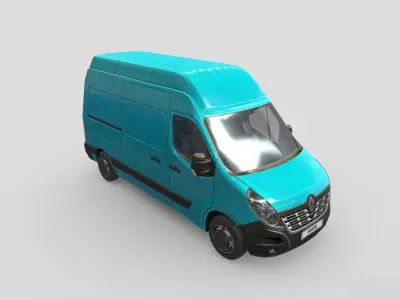 Renault Master 2017 L2H3 Van Low-poly 3D model