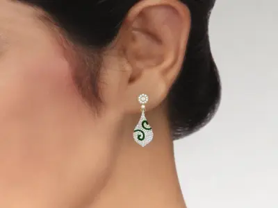 earring gold  3D print model