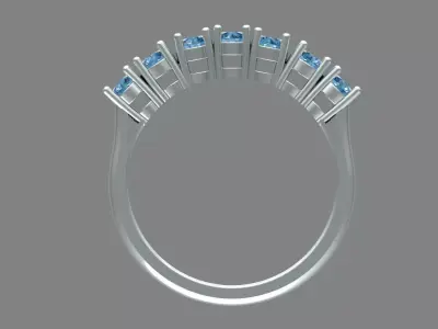 ring  7 stone 3D print model