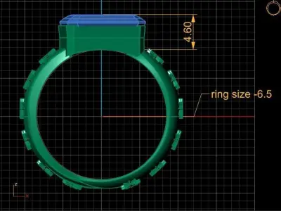 Women Fashion Ring 3d Printable Model 3D print model