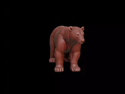 Polar Bear Animal Sculpture 3D print model