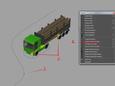 Truck Car Low Poly Pack Rigged 3D model Low-poly 3D model