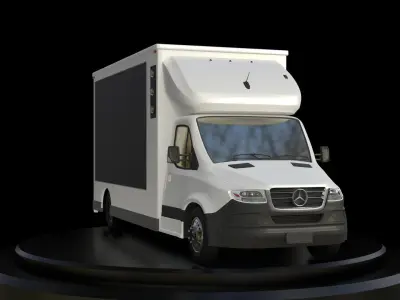 Truck vehicle van caravan car minitruck 3D model