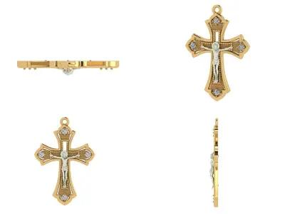 Pendant od 6 cross 3D print model