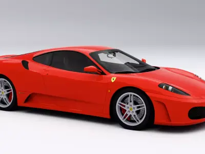 Ferrari F430 2005 Low-poly 3D model