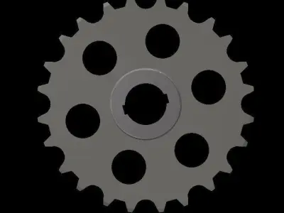 Sprocket 315mm Pitch Reclaimer Chain 3D print model