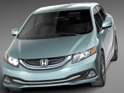 Honda Civic Sedan Hybrid 2013 3D model