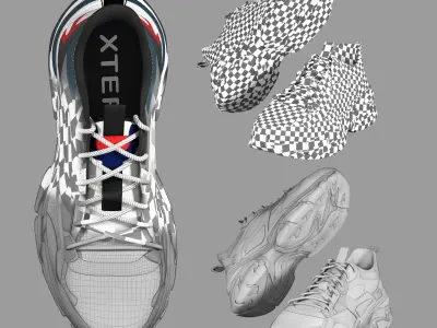 XTEP sneakers 3D model