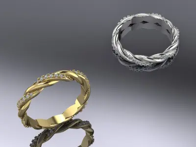 Jewelry Ring Gold 3D print model 22