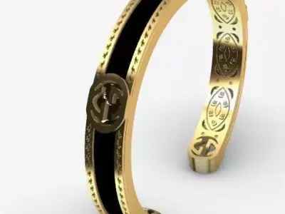 Bracelet rigid GG 3D print model