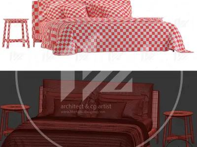 Ditreitalia Kim No2 Bed  3D model