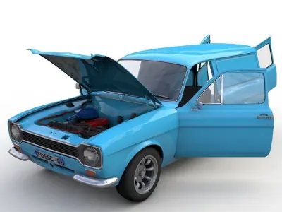 Escort Mk1 Panel Van 1970 3D model