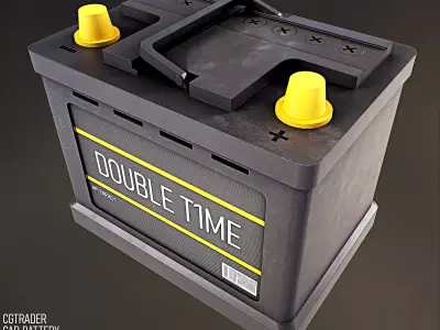 Car Battery Free low-poly 3D model